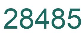Number 28485 green image