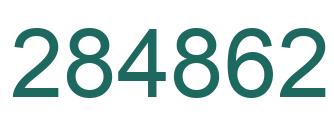 Number 284862 green image