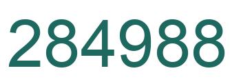 Number 284988 green image