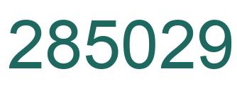 Number 285029 green image