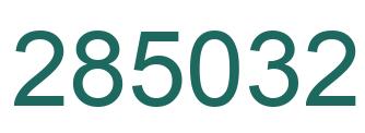 Number 285032 green image