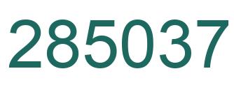 Number 285037 green image