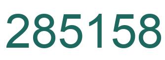 Number 285158 green image