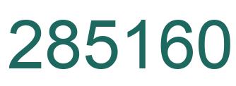 Number 285160 green image