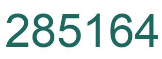 Number 285164 green image
