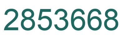 Number 2853668 green image