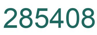 Number 285408 green image
