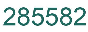 Number 285582 green image