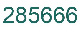 Number 285666 green image