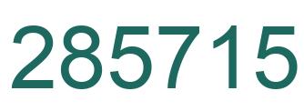 Number 285715 green image