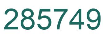 Número 285749 imagen verde