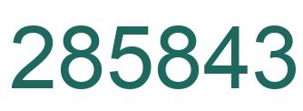 Number 285843 green image