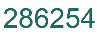 Number 286254 green image