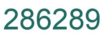 Number 286289 green image