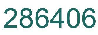 Number 286406 green image