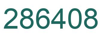 Number 286408 green image