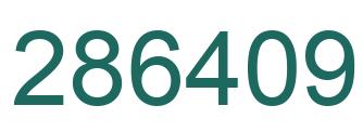 Number 286409 green image