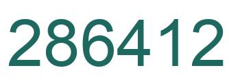 Number 286412 green image
