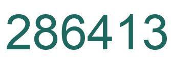 Number 286413 green image