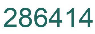 Number 286414 green image