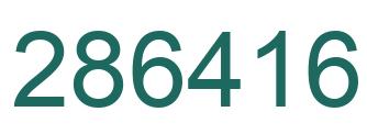 Number 286416 green image