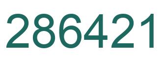Number 286421 green image