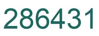 Number 286431 green image