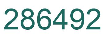 Number 286492 green image