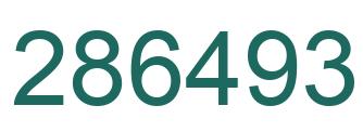 Number 286493 green image