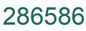 Number 286586 green image