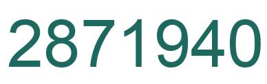 Number 2871940 green image