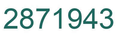 Number 2871943 green image