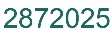 Number 2872025 green image