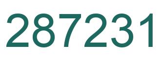 Número 287231 imagen verde