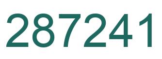 Número 287241 imagen verde