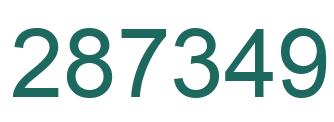 Number 287349 green image
