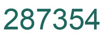 Number 287354 green image