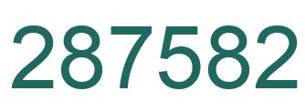Number 287582 green image