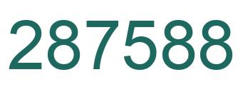 Number 287588 green image