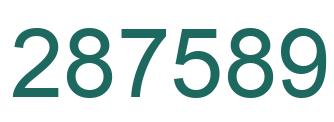 Number 287589 green image
