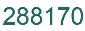 Number 288170 green image