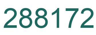 Number 288172 green image