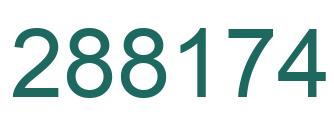 Number 288174 green image