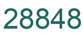 Number 28848 green image