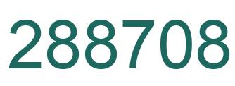 Number 288708 green image