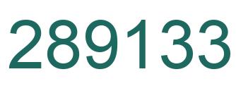 Number 289133 green image