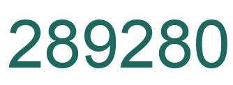 Number 289280 green image