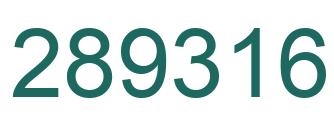 Number 289316 green image