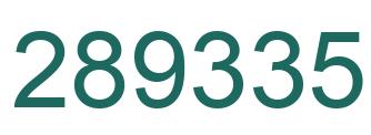 Number 289335 green image