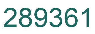 Number 289361 green image